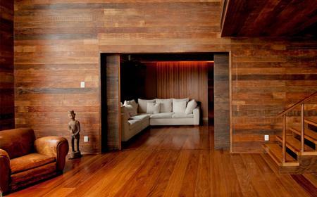 отделка стен деревом